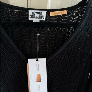 Future Collective Black Lace Top